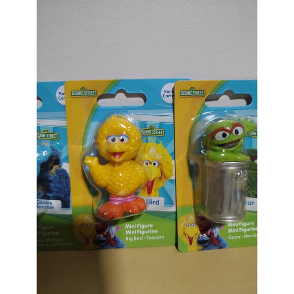 Sesame Street Mini Figures Toy Collectible Cards Set: Cookie Elmo Abby Oscar Big - Picture 3 of 8